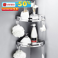 Kệ Góc Để Đồ Nhà Tắm VANDO Inox Chống Han Gỉ Kệ Treo Tường Cao Cấp Kèm Keo Dán Chuyên Dụng