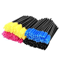 Bulk Lot 200 Pieces Disposable Eyelashes Mascara Wands Eye Lash Applicator Makeup Brushes Set 4 Colors