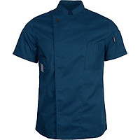 Unisex Short Sleeves Chef Jacket Waiter Coat Cooks Uniform Apparel