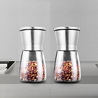 2 Chiếc Hướng Dẫn Sử Dụng Gia Vị Muối Và Tiêu Bộ Máy Mài Thép Không Gỉ Lọ Xay Hạt Tiêu Phụ Kiện Nhà Bếp Nấu Ăn Công Cụ Di Động