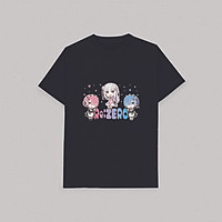 Áo phông đen IN HÌNH Re:Zero - Bắt Đầu Lại Ở Thế Giới Khác anime chibi