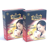 Combo 2 Hộp Cà Phê và Bột Kem Không Sữa 2IN1 King Coffee( Hộp 15gói x 10g)