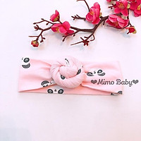 Băng đô bản to Panda hồng siêu xinh cho bé Mimo baby