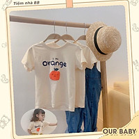Áo phông Hàn Quốc cho bé - Hoạ tiết quả cam