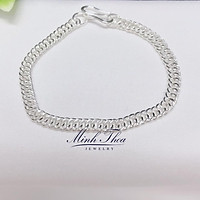 Lắc tay bạc nguyên chất cho trẻ em, vòng tay bạc bé trai bé gái 1 đến 3 tuổi Minh Thoa JEWELRY