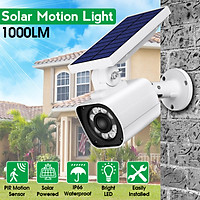 Solar Powered PIR Motion Sensor 8 LED 1000LM Dummy Fake CCTV Waterproof IP66 Security Simulation Surveillance Camera Street Wall Light Lamp Outdoor Garden