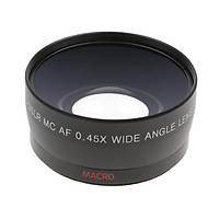58mm 2 in 1 0.45X Wide Angle Conversion + Marco Conversion Lens, with 62mm Front Thread for DSLR Camers