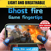 Găng tay chơi game Sợi ion Bạc Ghost Fire cảm ứng bao ngón tay chống mồ hôi, chống trượt - Bộ 2 ngón