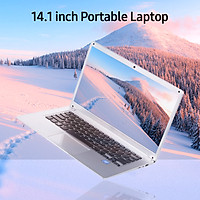 14.1 inch Laptop Intel J3455 Processor 8GB DDR3 512GB SSD 1920*1080 Resolution Portable Business Office Laptop Silver US