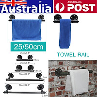 2cm/25cm Industrial Steampunk Bath Towel Rail Rack Holder Water Pipe Wall Mounted