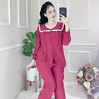 Bộ đồ bầu sau sinh mặc nhà Hàn Quốc, chất thoáng mát, tiện cho mẹ ty, size to