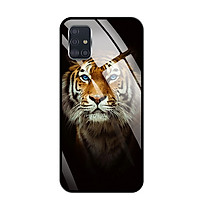 Ốp lưng kính cường lực cho Samsung Galaxy A51 - 03094 0300 TIGER03 - Hàng Chính Hãng