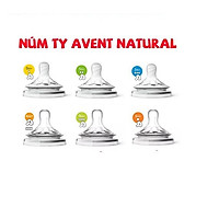 Lẻ 1 Núm Ty Philips Avent Natural cổ rộng đủ size