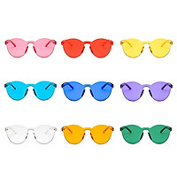 New Candy Color Transparent Frameless Resin And Pc Materials Trends Sunglasses