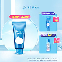 Sữa rửa mặt tạo bọt chiết xuất tơ tằm trắng Senka Perfect Whip 120g tặng Sữa rửa mặt Senka Perfect Whip 50g