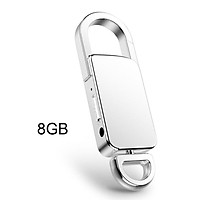 Portable Unremarkable Keychain Recording Device 20Hours Working for Silver
