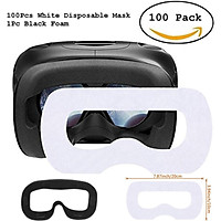 100Pcs Disposable Sanitary Facial Eye Mask Mats For HTC Vive VR Headset + Foam
