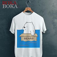 Áo thun Cotton Trắng We Bare Bears