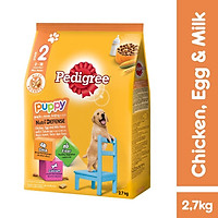 Thức ăn chó con Pedigree vị gà & trứng sữa túi 2.7kg