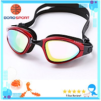 Kính bơi nam Cleacco tráng gương, chống tia UV tặng Bịt tai silicone - Hàng Chính Hãng