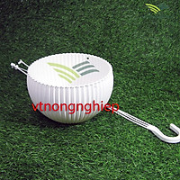 Chậu nhựa sọc treo phi 19cm, chậu nhựa trồng hoa ban công, chậu sóng treo hoa + kèm theo dây treo 22cm