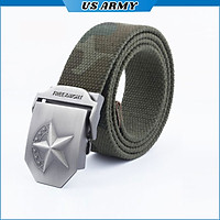Thắt Lưng Nam Vải Dù U679 Mặt Khóa Hợp Kim Thép Không Ghỉ Sáng Bóng, Dây Dệt Sợi Bông Thiên Nhiên Cao Cấp -Hàng chính hãng