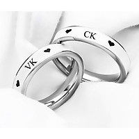 Nhẫn đôi c.k vk bản trơn ý nghĩa – 1 chiếc