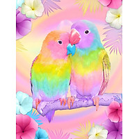 Bimkole 5D Diamond Painting Comic Bird Full Drill DIY Rhinestone Pasted with Diamond Set Arts Craft Decorations (12x16inch)