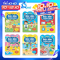 Bộ 6 cuốn 800+ Miếng bóc dán thông minh Song ngữ Việt Anh Vừa học vừa chơi Giúp bé nhanh tay nhanh mắt Phát triển khả năng tư duy sáng tạo toàn diện cho trẻ
