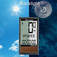Solar Cell 5 Languages Wireless Bike Computer Auto ON/OFF Cycling Speedometer Odometer Waterproof Backlight Bicycles