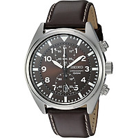 Seiko Men's SNN241 Stainless Steel Watch with Brown Leather Band