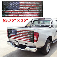 T326 American Flag Tailgate Wrap Vinyl Graphic Decal Sticker LAMINATED