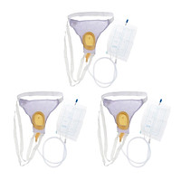 3Pcs Reuseable Male Urinal Pee Holder Bag Collector Patients Incontinent Aid