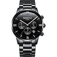 Đồng hồ nam Nibosi 2325 dây thép 6 kim lịch ngày case 43mm JS-2325S
