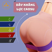 Bộ 5 Dây Đàn Hồi Tập Yoga Mini Band Cao Cấp, Tập Mông, Tay, Chân, Bụng - Tặng Túi Đựng Và Hướng Dẫn Sử Dụng