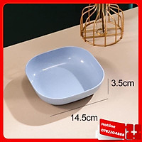 Sét 8 Bát Đĩa Lúa Mạch Chữ Nhật Màu Pastal Siêu Xinh - Loại Tốt
