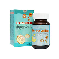 Combo 2 Hộp Viên Uống Canxi Cho Người Lớn Focuscalcium - Giúp Bổ Sung Canxi D3 Magie, Tăng Chiều Cao, Bổ Sung Canxi Cho Mẹ Bầu, Người Thiếu Hụt Canxi . Hàng Chính Hãng. Lọ 90 Viên