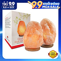 Bộ 2 Đèn Đá Muối tự nhiên himalaya Love Stone