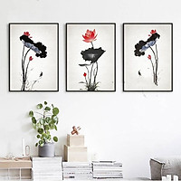 Tranh Treo Tường Hiện Đại Phòng Khách - Hoa 123-a-b-c