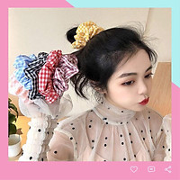 Dây buộc tóc scrunchies hàn quốc, chun búi tóc vải hot trend SC01