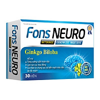 Viên uống bổ não Fons Neuro chứa Ginkgo biloba Hộp 30 viên