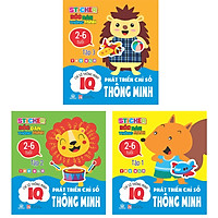 Sách - Combo 3 Quyển Sticker bóc dán thông minh - Phát triển Chỉ số thông minh IQ 2-6 tuổi