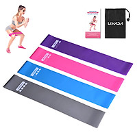 4 Dây kháng lực tập thể dục chất liệu co giãn thích hợp tập luyện tại nhà Lixada Sports Exercise Resistance Loop Bands