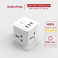 Ổ CẮM ĐIỆN ĐA NĂNG CUBEZ Sử dụng Cắm nồi chiên không dầu, nồi lẩu mini , lẩu điện an toàn có ổ cắm USB Ổ Điện chịu tải 2500W