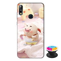 Ốp lưng điện thoại Asus Zenfone Max Pro M2 hình Heo Con Mang Vớ tặng kèm giá đỡ điện thoại iCase xinh xắn - Hàng chính hãng