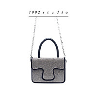 Túi xách nữ/ 1992 s t u d i o / RACHID BAG / màu đen phối hạt lấp lánh