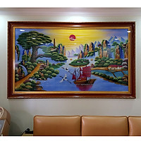 Bức tranh đá quý - Tùng nghênh khách