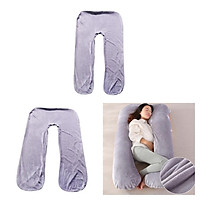 2x Pregnancy Pillow Body U Shaped Maternity Pillow Back Neck Head Rest Grey