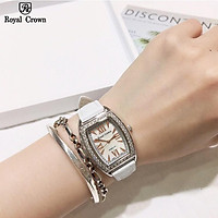 Đồng Hồ Nữ Chính Hãng Dây Da Royal Crown 3635 Chống Nước Chống Xước