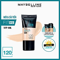 Kem Nền Mịn Nhẹ Kiềm Dầu Fit Me dạng tuýp Maybelline New York Matte and Poreless Foundation Tube 18ml